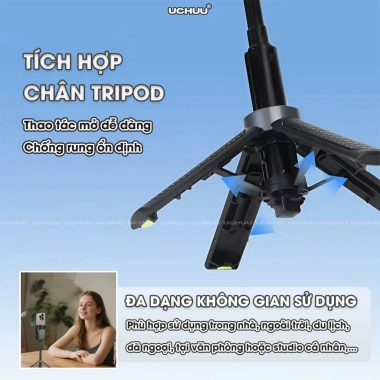 Tripod Mini UCHUU - Gậy Selfie Gấp Gọn Livestream, Điện Thoại Phim, Giá 146k 5