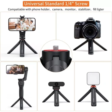 Tripod Mini UURIG TP05 - Chân Máy Để Bàn, Gậy Tự Sướng Nhẹ Nhàng, Tương Thích 1/4 inch Cho Vlog và Chụp Ảnh Giá 85.000 6 Tripod Mini UURIG TP05 - Chân Máy Để Bàn, Gậy Tự Sướng Nhẹ Nhàng, Tương Thích 1/4 inch Cho Vlog và Chụp Ảnh Giá 85.000 6