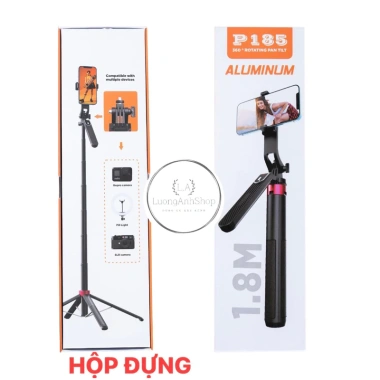 Tripod P185 Gấp Gọn Chụp Hình & Livestream Tiện Lợi - Selfie 299.000₫