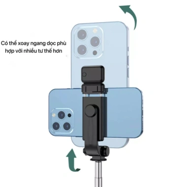 Tripod R1S 4in1 Giá đỡ điện thoại – chân máy nhẹ, gậy selfie, Bluetooth không dây, điều khiển từ xa, chỉ 55.000₫ 3 Tripod R1S 4in1 Giá đỡ điện thoại – chân máy nhẹ, gậy selfie, Bluetooth không dây, điều khiển từ xa, chỉ 55.000₫ 3