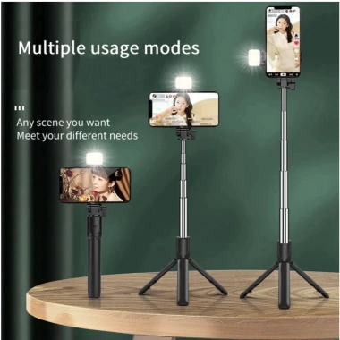 Tripod R1S 4in1 Giá đỡ điện thoại – chân máy nhẹ, gậy selfie, Bluetooth không dây, điều khiển từ xa, chỉ 55.000₫