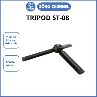 Tripod ST-08 - Chân đế kim loại cho điện thoại, máy ảnh, gimbal - 152.000₫