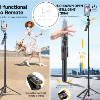Tripod TT07 gấp gọn xoay 360°, tự động bung chân – Giá ưu đãi 629.000₫