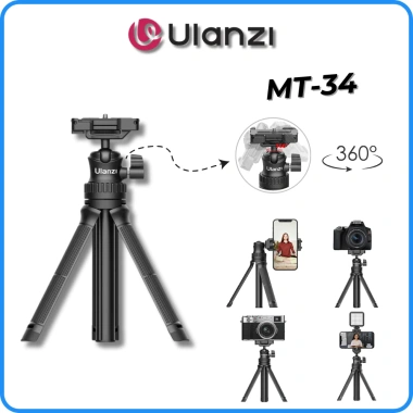 Tripod Ulanzi MT-34 - Chân Xoay 360 Máy Ảnh & Điện Thoại, Chính Hãng, Giá 269k