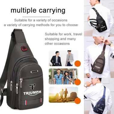 Triumph Túi Đeo Ngực Xe Máy Chống Thấm Nước, Nhẹ, Nhiều Ngăn, Dây Điều Chỉnh Biker Du Lịch 5