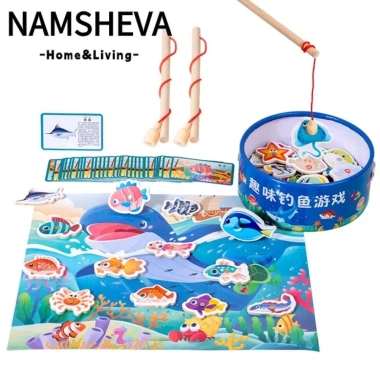 Trò chơi câu cá từ tính NAMSHEVA – Đồ chơi Montessori gỗ thông minh, tương tác cha con, học tại nhà 79.090₫