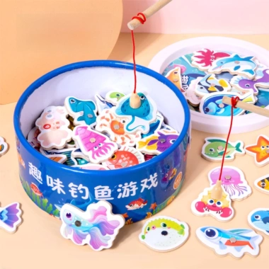 Trò chơi câu cá từ tính NAMSHEVA – Đồ chơi Montessori gỗ thông minh, tương tác cha con, học tại nhà 79.090₫ 4 Trò chơi câu cá từ tính NAMSHEVA – Đồ chơi Montessori gỗ thông minh, tương tác cha con, học tại nhà 79.090₫ 4