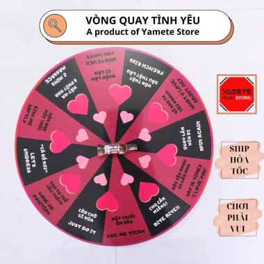 Trò chơi vòng quay cặp đôi Yamete Store – Độc đáo, vui nhộn, chỉ 200.000₫ (giá gốc 256.000₫) Trò chơi vòng quay cặp đôi Yamete Store – Độc đáo, vui nhộn, chỉ 200.000₫ (giá gốc 256.000₫)