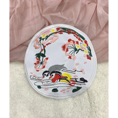 Tròn 2 Chim Thêu Gắn Áo Dài - May Khâu ủi Nhiệt Đẹp, Giá 14.900 VNĐ 2