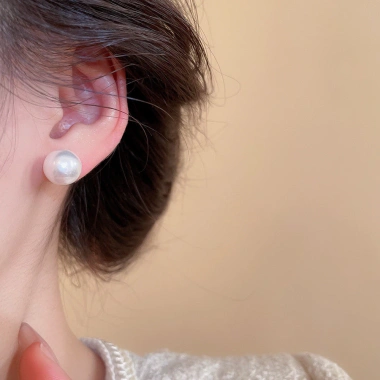 Tròn Ngọc Trai Bông Tai Phong Cách Pháp Đơn Giản - Phụ Kiện Thời Trang Nữ, Giá chỉ 64,900 VND 5