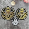 Tròn rồng thêu gắn áo dài - Sticker logo patch ủi nhiệt, bền, giá chỉ 11.000₫