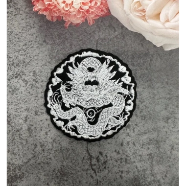 Tròn rồng thêu gắn áo dài - Sticker logo patch ủi nhiệt, bền, giá chỉ 11.000₫ 3