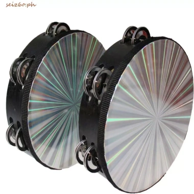 Trống cầm tay SEIZ6O Tambourine 8-10 inch - Bền bỉ, phản quang, giáo dục trẻ em - Giá ưu đãi 146.300₫