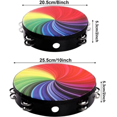 Trống cầm tay SEIZ6O Tambourine 8-10 inch - Bền bỉ, phản quang, giáo dục trẻ em - Giá ưu đãi 146.300₫ 2 Trống cầm tay SEIZ6O Tambourine 8-10 inch - Bền bỉ, phản quang, giáo dục trẻ em - Giá ưu đãi 146.300₫ 2