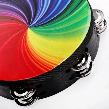 Trống cầm tay SEIZ6O Tambourine 8-10 inch - Bền bỉ, phản quang, giáo dục trẻ em - Giá ưu đãi 146.300₫