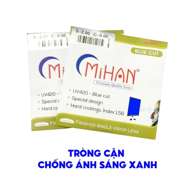 Tròng kính cận ANNA 0-6 độ, chống ánh sáng xanh, tia UV, chỉ 150.000đ