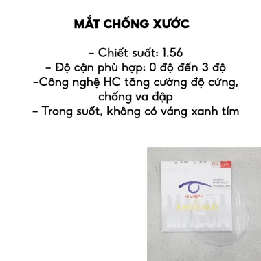 Tròng mắt kính cận loạn Lani cặp Phản quang UV Đổi màu Chống ánh sáng xanh 110k 6