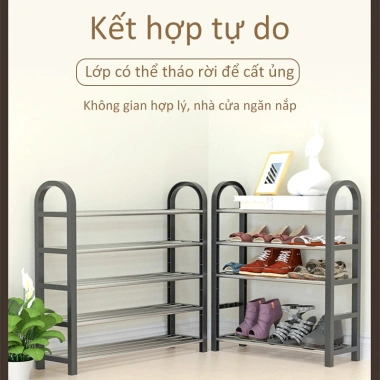 Troy House Kệ Để Giày Gấp Gọn Đa Năng 3-5 Tầng Bền Đẹp, Giá Chỉ 67.900 VND