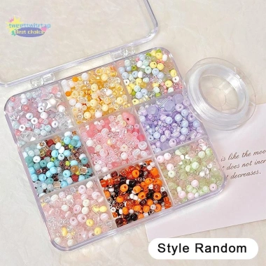 TRTOP 12/24 - Bộ Thủy Tinh Hạt Cơm DIY Vòng Tay & Vòng Cổ, Trang Sức, Giá 45.100 VND 9