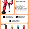 Trụ Đấm Bơm Hơi Tự Cân Bằng Xoay 360 độ - Bao Cát Võ Thuật Luyện Phản Xạ Đối Kháng 179k