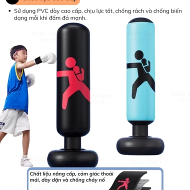 Trụ Đấm Bơm Hơi Tự Cân Bằng Xoay 360 độ - Bao Cát Võ Thuật Luyện Phản Xạ Đối Kháng 179k