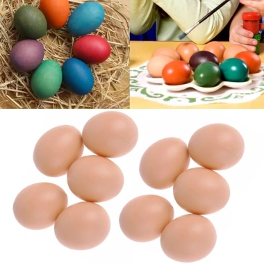 Trứng gà giả 10 quả - Bộ ma-nơ-canh gia cầm cho trứng gà mái, giá chỉ 31.873₫