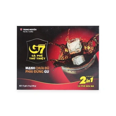 Trung Nguyên Legend G7 2in1 Đen Có Đường - Hộp 15 Gói 16gr, Giá chỉ 75.900đ (Giá gốc 92.598đ)