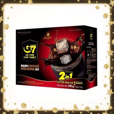 Trung Nguyên Legend G7 2in1 Đen Có Đường - Hộp 15 Gói 16gr, Giá chỉ 75.900đ (Giá gốc 92.598đ)