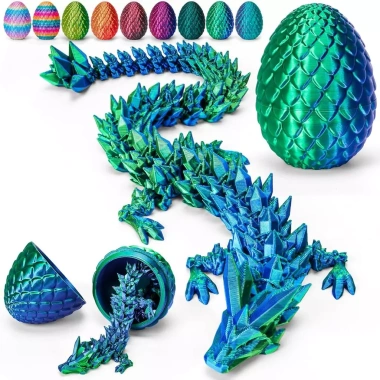 Trứng Rồng Pha Lê 3D - Tạo Hình Rồng Đầy Màu, Quà Tặng Sưu Tập Trẻ và Người Lớn - 99.065₫