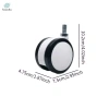 Trượt Im Lặng 3 inch Nhẹ Xoay 360 độ Bàn Làm Việc Xe Đẩy Ghế Văn Phòng Giường Giá 105.600 VND 8