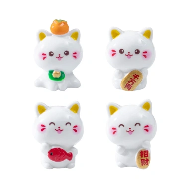 TT2.419 Set 5 mix mèo chiêu tài nhựa resin mini Trang trí tiểu cảnh chỉ 19.500₫ 5