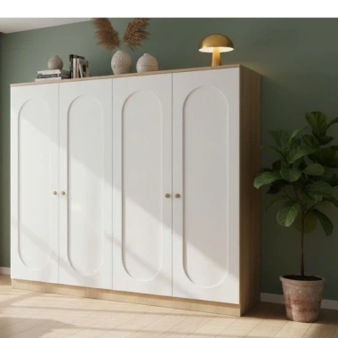 Tủ áo cánh mở Pano nổi A114 – Tủ áo gia đình hiện đại, giá chỉ 4,9 triệu