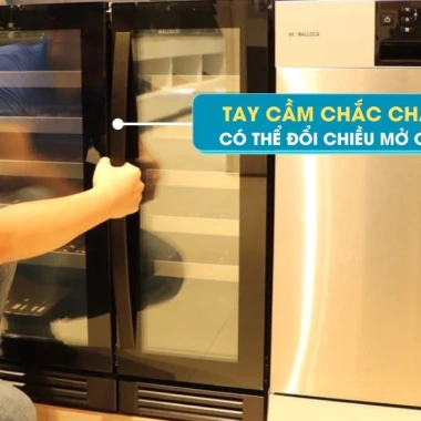 Tủ Bảo Quản Malloca MWC 20BG 50L - Cảm Ứng, Bảo Hành 3 Năm, Giá 18 Triệu