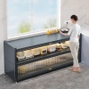 Tủ bếp 3 tầng đa chức năng 2 trong 1, lưu trữ + bàn làm việc, thép carbon dày, kín 6 mặt - Giá 1.19 triệu