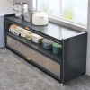 Tủ bếp 3 tầng đa chức năng 2 trong 1, lưu trữ + bàn làm việc, thép carbon dày, kín 6 mặt - Giá 1.19 triệu 2