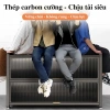 Tủ bếp 3 tầng đa chức năng 2 trong 1, lưu trữ + bàn làm việc, thép carbon dày, kín 6 mặt - Giá 1.19 triệu 6