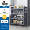 Tủ bếp đa năng đen chống bụi thép cacbon, bánh xe, kệ 1‑4 tầng, chỉ 1.099.000₫ 9