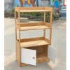 Tủ bếp gỗ 3 tầng 2 ngăn kéo C100×R60×S30cm cho lò vi sóng, kệ đa năng, hiện đại 6