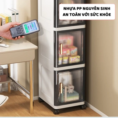 Tủ Bếp Nhựa TUN006 Đựng Gia Vị & Đồ Ăn Sang Trọng, Bánh Xe Di Chuyển, Giá 249k 6