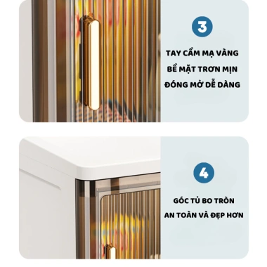 Tủ Bếp Nhựa TUN006 Đựng Gia Vị & Đồ Ăn Sang Trọng, Bánh Xe Di Chuyển, Giá 249k 8