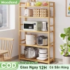 Tủ Bếp WOODLAND Tre Tự Nhiên - Kệ Đa Năng, Khung Cao Cấp, Lò Vi Sóng, Lắp Đặt Dễ Dàng, 268k