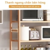 Tủ Bếp WOODLAND Tre Tự Nhiên - Kệ Đa Năng, Khung Cao Cấp, Lò Vi Sóng, Lắp Đặt Dễ Dàng, 268k 6