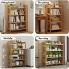 Tủ Bếp WOODLAND Tre Tự Nhiên - Kệ Đa Năng, Khung Cao Cấp, Lò Vi Sóng, Lắp Đặt Dễ Dàng, 268k 9