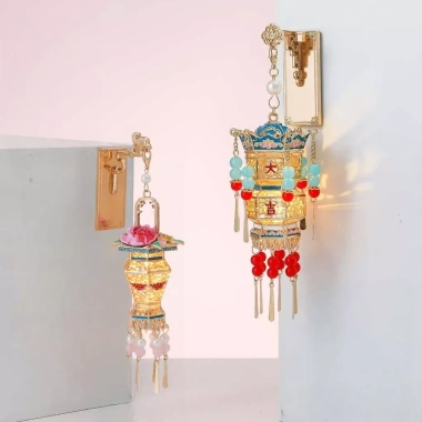 Tử Cấm Thành Rỗng Lớn 3D May Mắn – Miếng Dán Đèn Lồng Phong Cách Trung Hoa cho Tủ Lạnh, Quà Du Lịch Kỷ Niệm 2