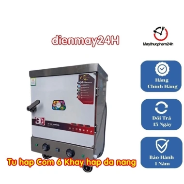 Tủ Cơm Công Nghiệp Inox 304 4-24 Khay, Hấp Giò, Chả, Xôi, Gà Ủ Muối - Giá 4.275tr 2