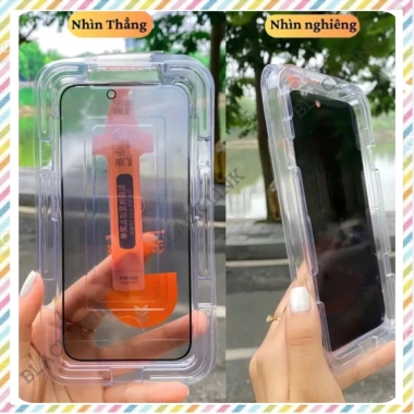 Tự dán kính cường lực iPhone full màn trong suốt, tự hút bụi, giá chỉ 20.999đ - phù hợp iPhone 6-15, Pro Max 2