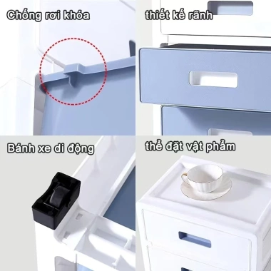 Tủ đầu giường Gooomi đa tầng 3/4/5 – Hộp đựng quần áo, ngăn kéo đa năng, kệ tiện, 239.000₫