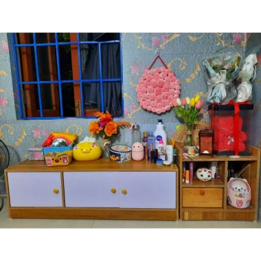 Tủ Đầu Giường hiện đại 3 ngăn, kệ TV và ban công, MIỄN SHIP, chỉ 170.000₫ 9