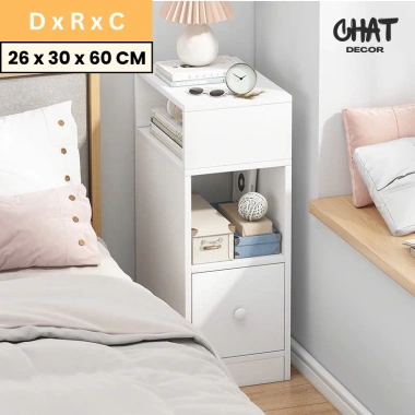 Tủ đầu giường mini cánh đóng mở kệ để đầu giường tiện lợi decor phòng giá 199.000 VND 5 Tủ đầu giường mini cánh đóng mở kệ để đầu giường tiện lợi decor phòng giá 199.000 VND 5