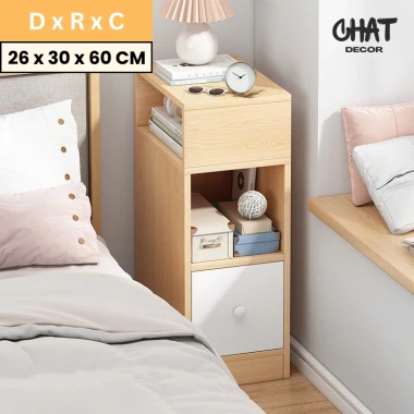 Tủ đầu giường mini cánh đóng mở kệ để đầu giường tiện lợi decor phòng giá 199.000 VND
